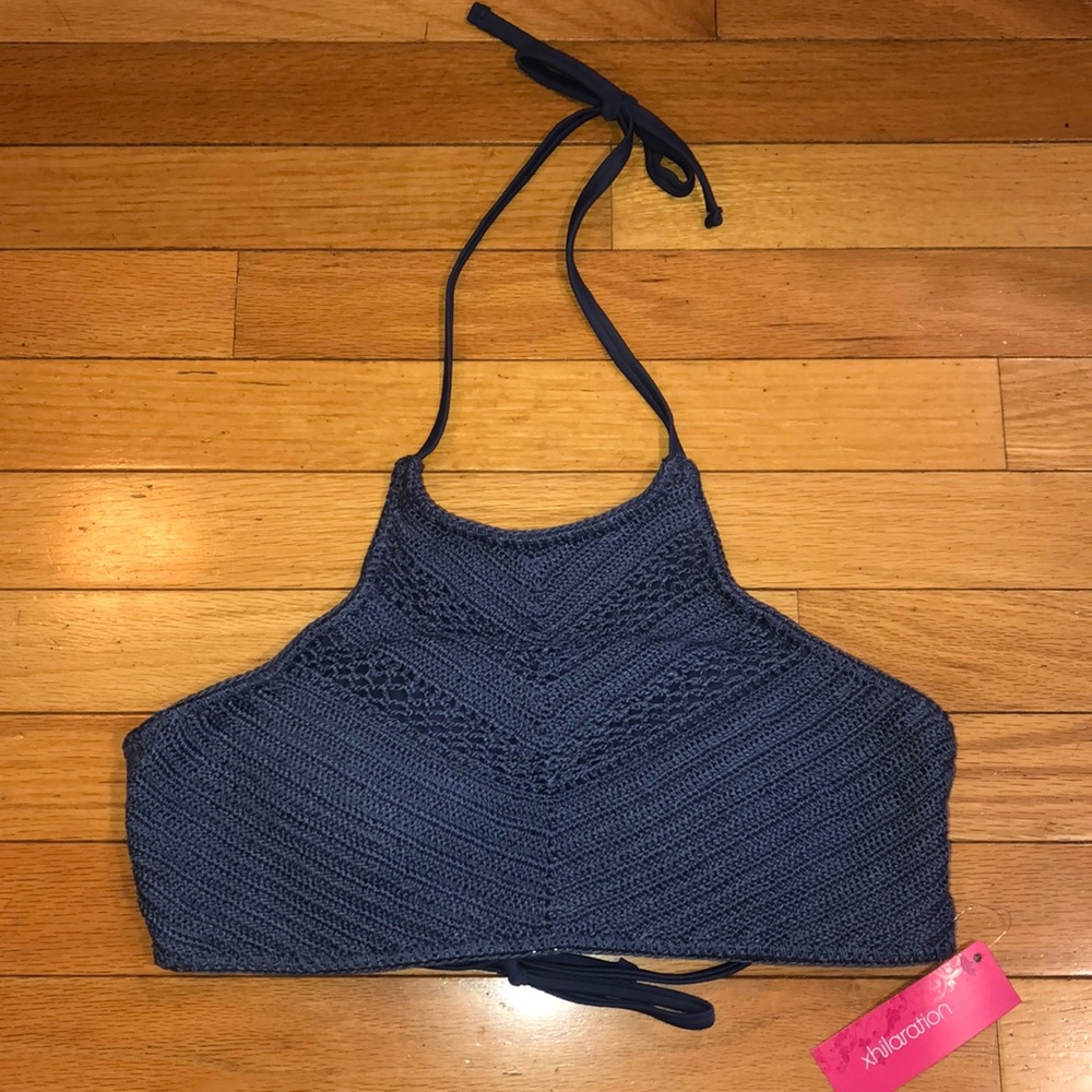 Xhilaration Crocheted Halter Bathing Suit Top